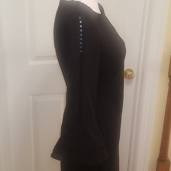 Black Calvin Klein bell sleeve dress 2 - Picture 3 of 5
